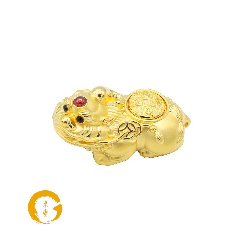 Pure Gold Pi Xiu Guardian Of Wealth Ornamental Display Piece - Image 2