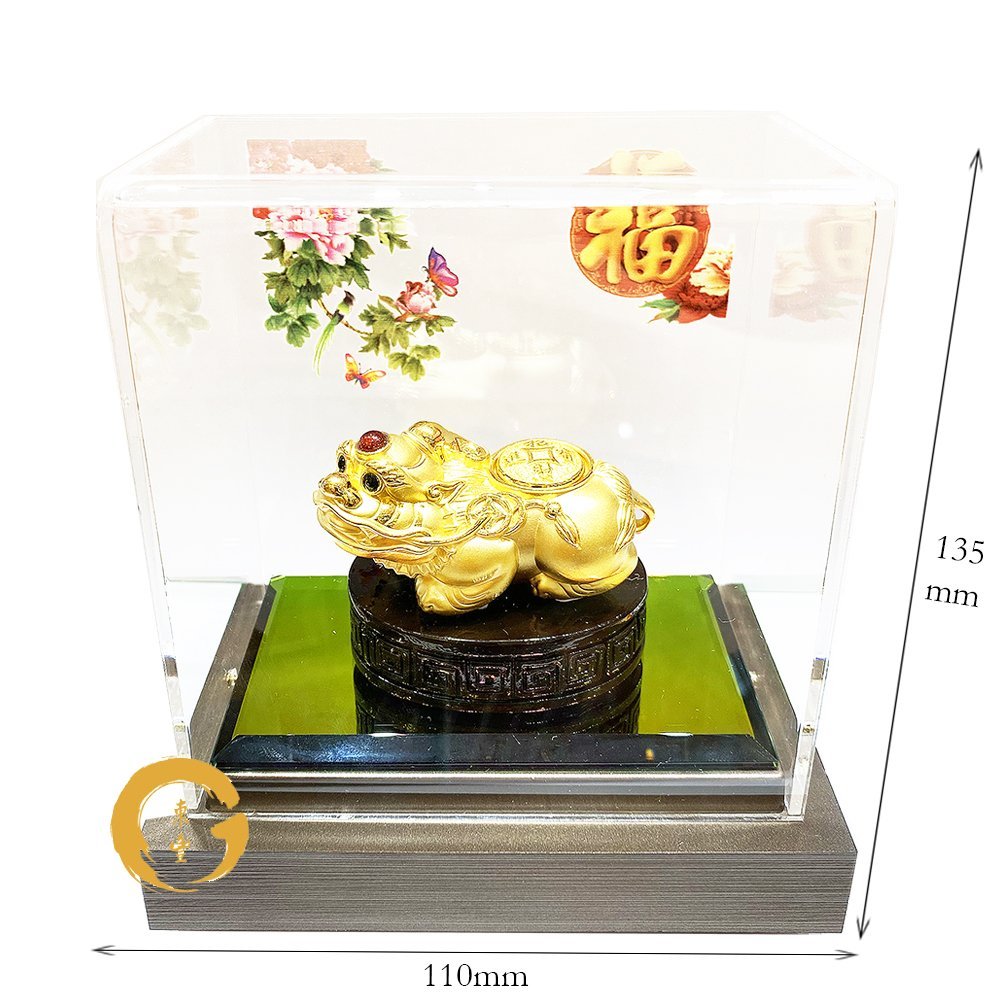Pure Gold Pi Xiu Guardian Of Wealth Ornamental Display Piece - Image 4