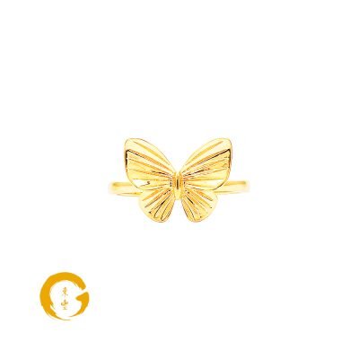 916 Gold Bliss Butterfly Ring