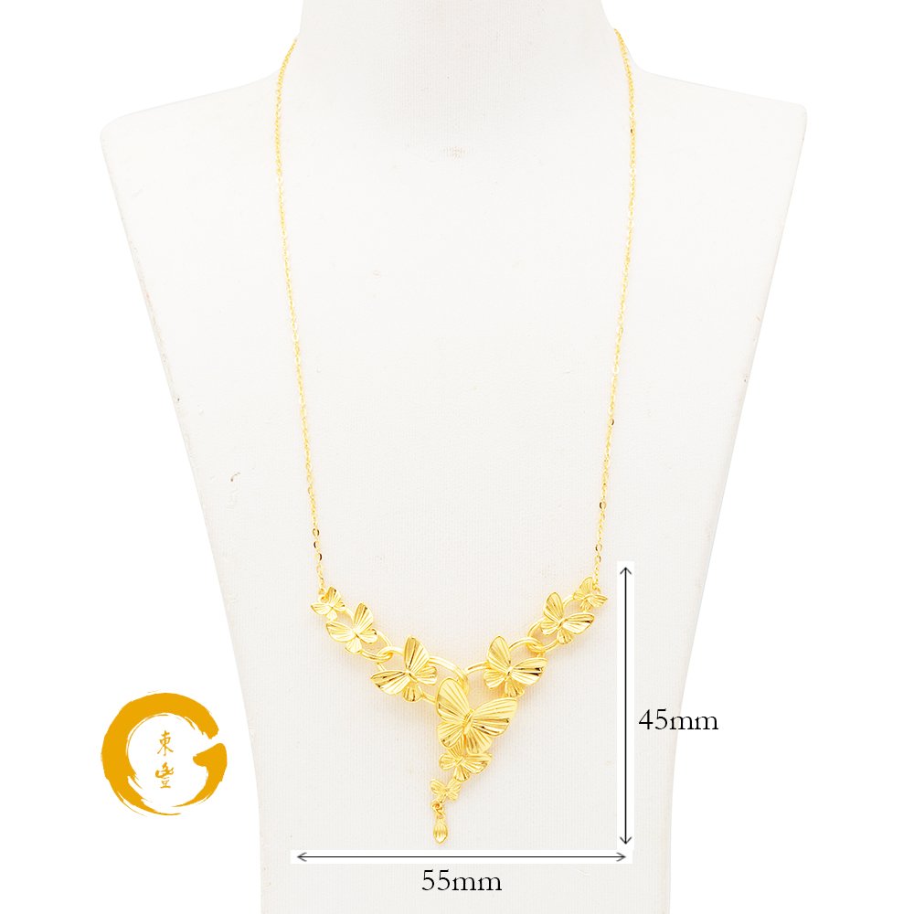 916 Gold Bliss Butterfly Necklace - Image 3