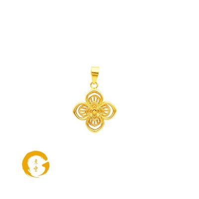 916 Gold Enchant Blossom Pendant