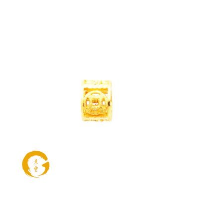 916 Gold Fortune Huat Jin Qian Barrel Abacus Pendant - L